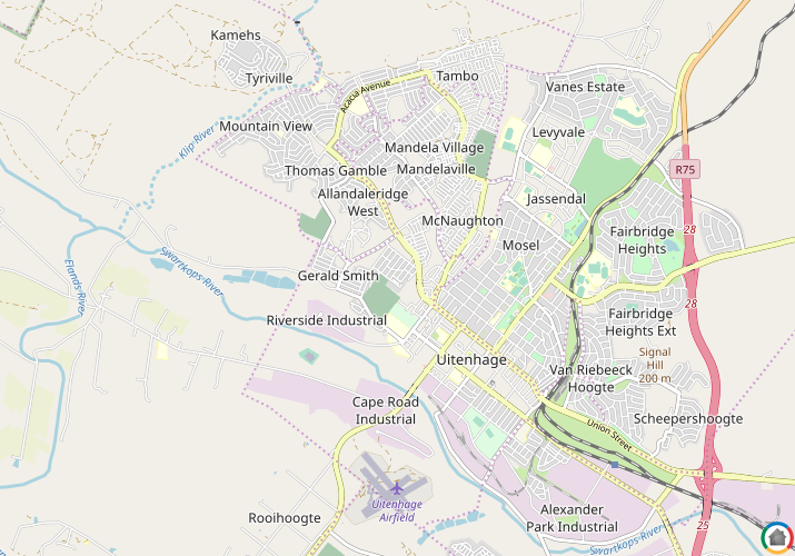 Map location of Blikkiesdorp